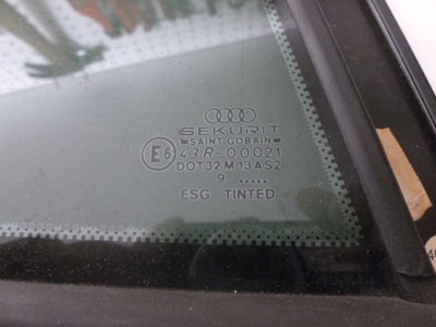 2000 Audi TT Mk1 / 8N - Quarter Panel Rear Seat Glass, Right 8N8845300B3